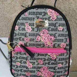 Juicy Couture | Bags | Juicy Couture Pink Bloom Black Pull  display picture 2